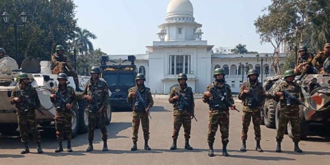 সুপ্রিম কোর্টের চিঠি- ট্রাইব্যুনালের নিরাপত্তায় সেনা মোতায়েনের জন্য